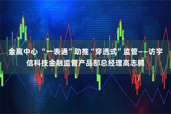金赢中心 “一表通”助推“穿透式”监管——访宇信科技金融监管产品部总经理高志鹏