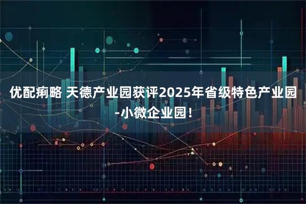 优配痢略 天德产业园获评2025年省级特色产业园-小微企业园！
