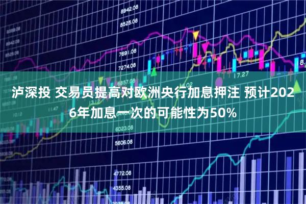泸深投 交易员提高对欧洲央行加息押注 预计2026年加息一次的可能性为50%